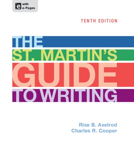 The St. Martin's Guide to Writing