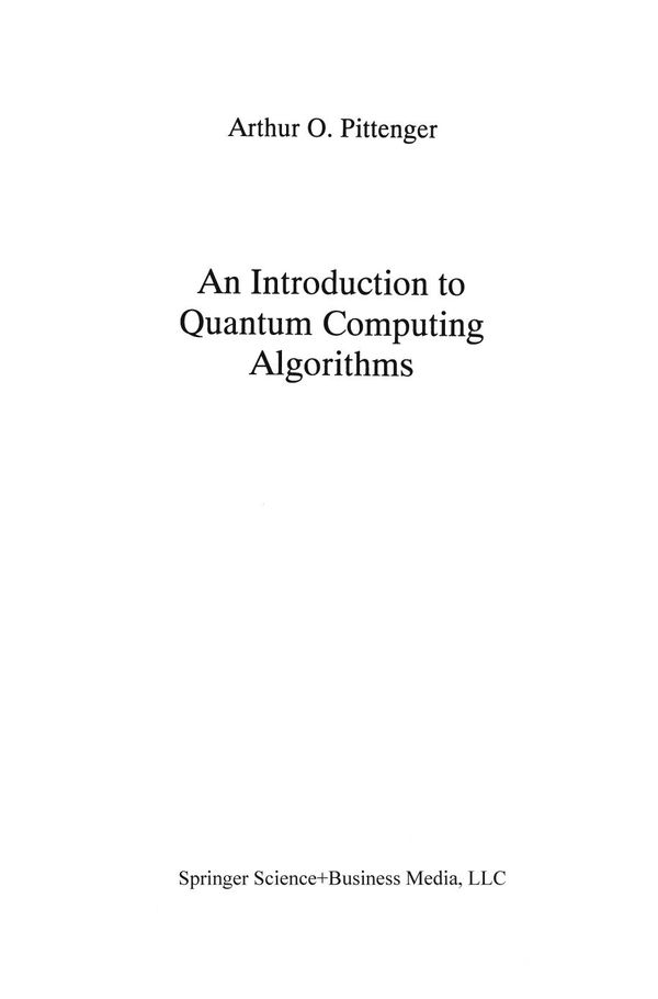 An Introduction to Quantum Computing Algorithms