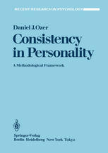 Consistency in Personality : a Methodological Framework.