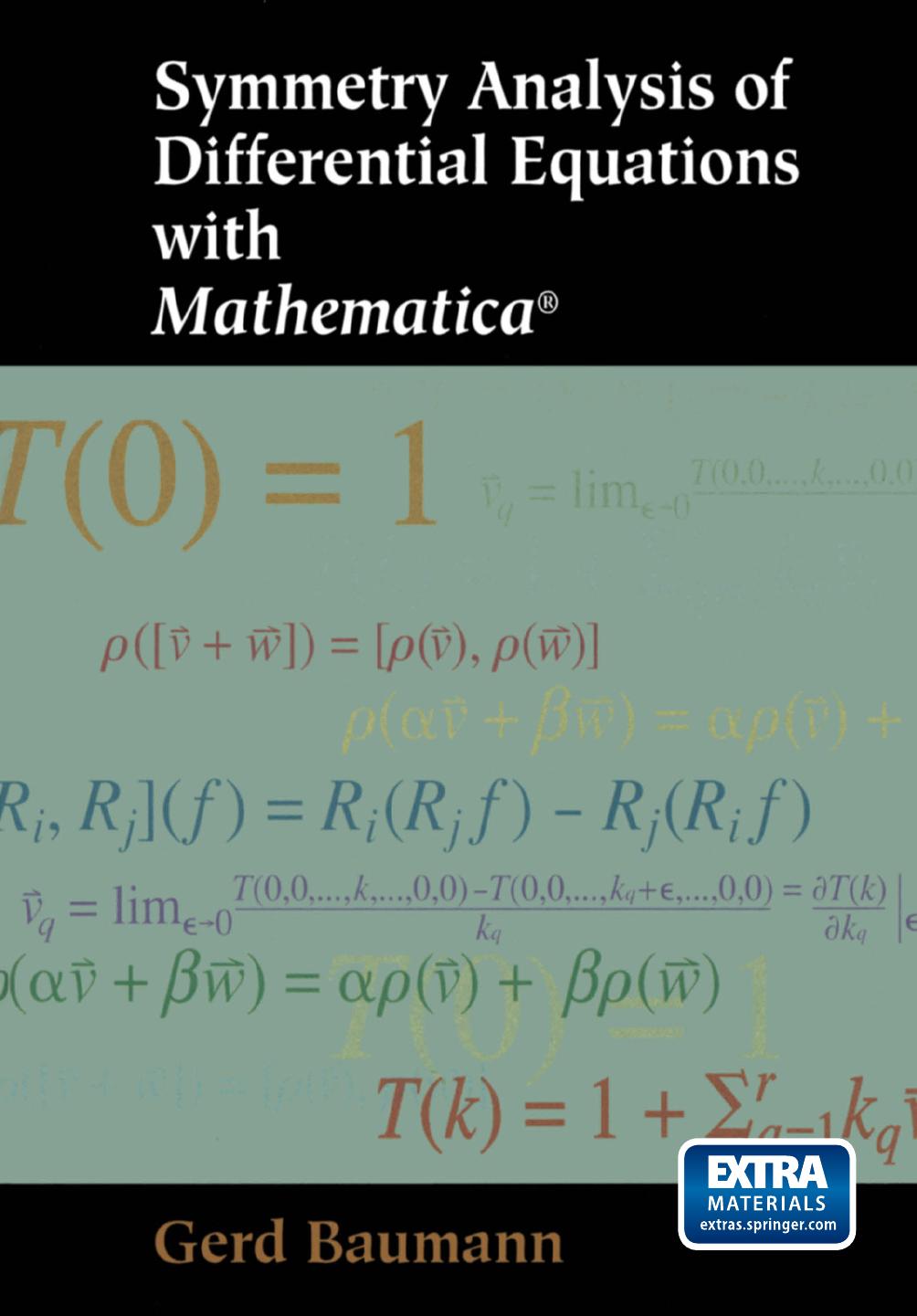 Symmetry Analysis of Differential Equations with Mathematica(r)