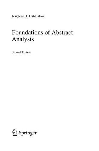 Foundations of real and abstract analysis