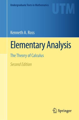 Elementary Analysis The Theory of Calculus