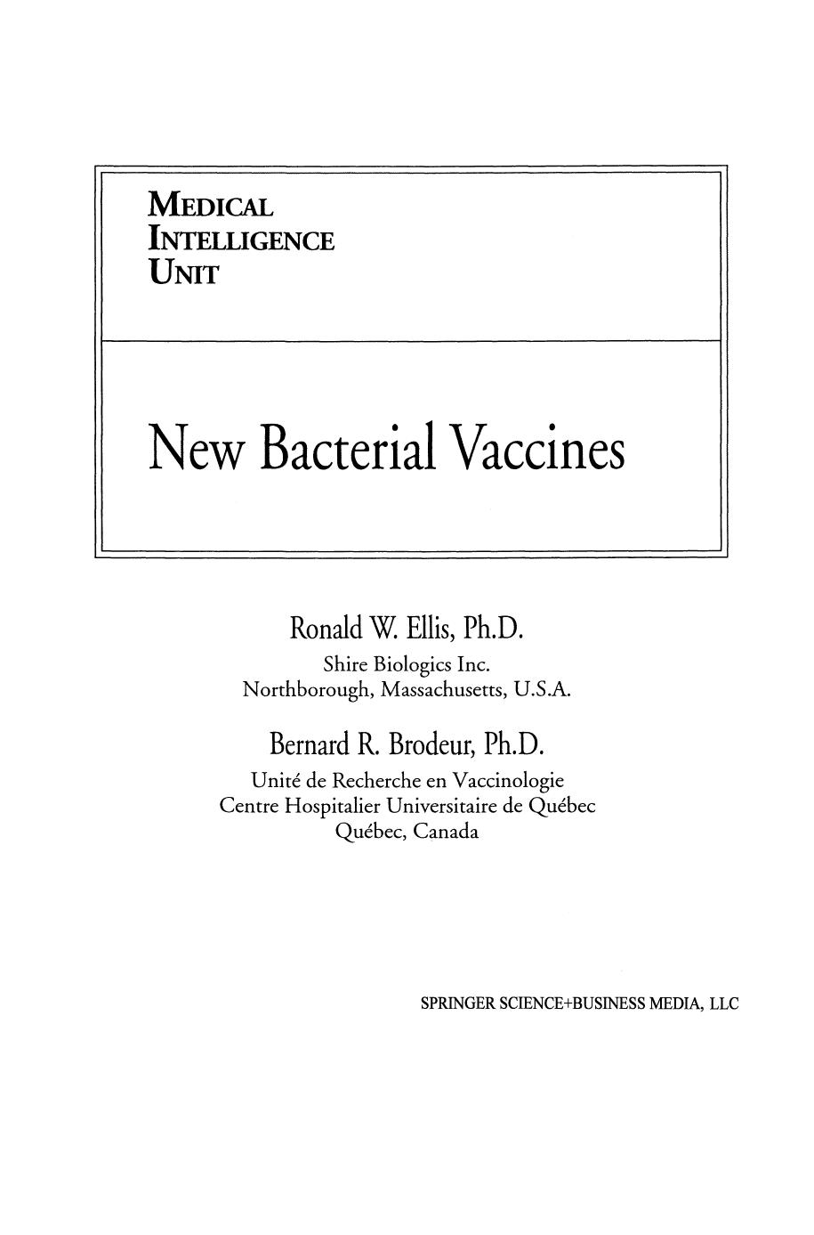 New bacterial vaccines