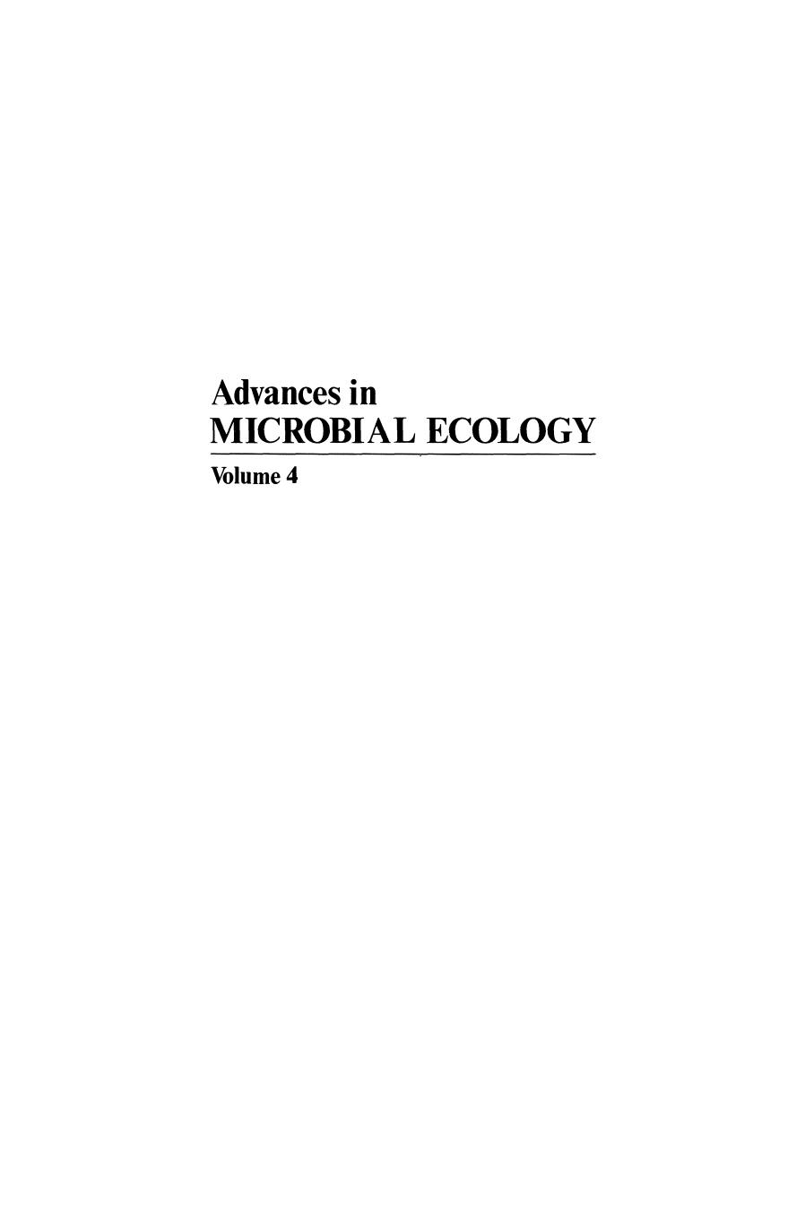 Advances in Microbial Ecology