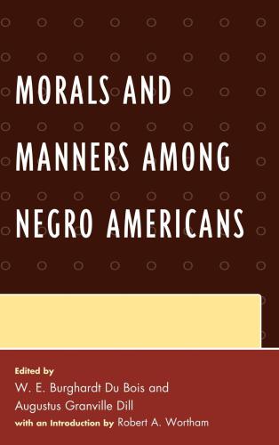 Morals and Manners Among Negro Americans