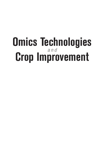 Omics Technologies and Crop Improvement