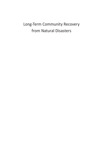 Long-term community recovery from natural disasters