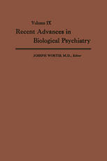 Recent Advances in Biological Psychiatry : the Proceedings of the Twenty-First Annual Convention and Scientific Program of the Society of Biological Psychiatry, Washington, D.C., June 10-12, 1966