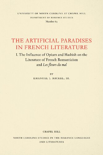 The Artificial Paradises in French Literature.