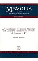 A generalization of Riemann mappings and geometric structures on a space of domains in Cn̳