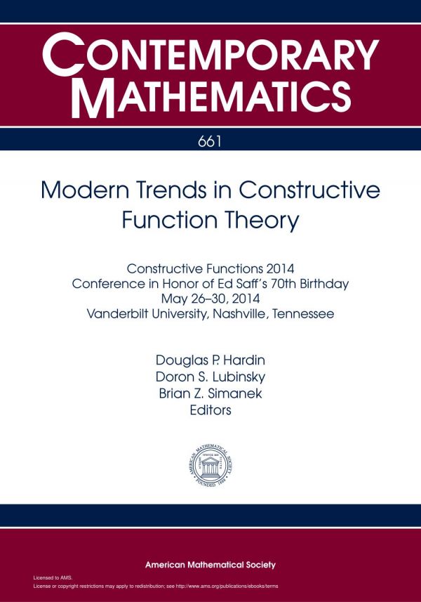 Modern Trends in Constructive Function Theory