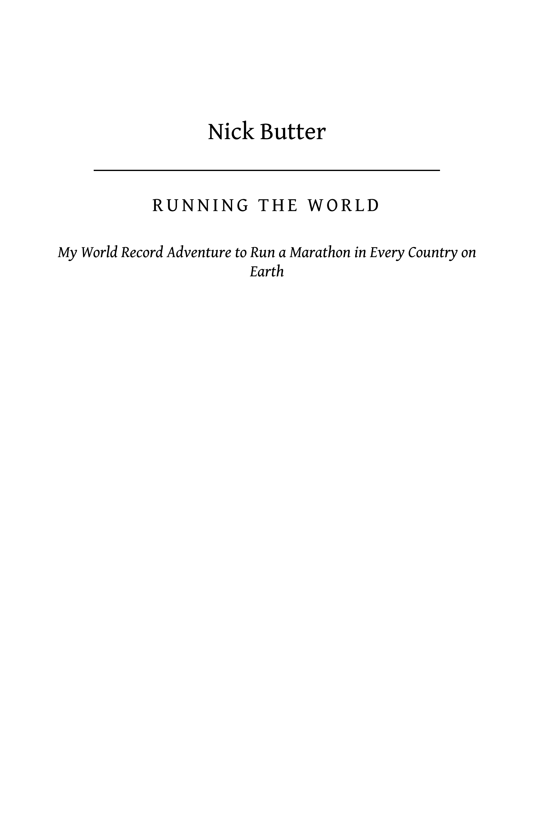 Running the World