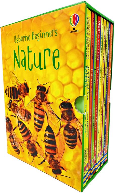 Usborne Beginners Nature 10 Books Box Set Collection (Reptiles, Rainforests, Trees, How Flowers Grow, Spiders, Bugs, Ants &amp; MORE!)