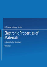 Electronic Properties of Materials : a Guide to the Literature.