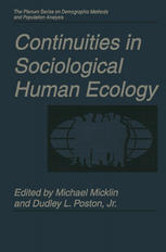 Continuities in Sociological Human Ecology.