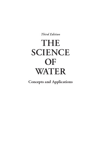 The science of water : concepts and applications