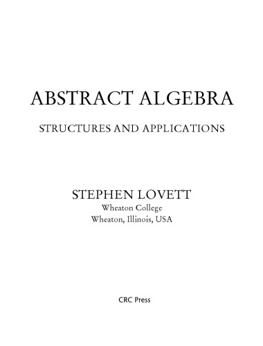 Abstract algebra : structures and applications