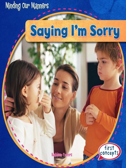 Saying I'm Sorry