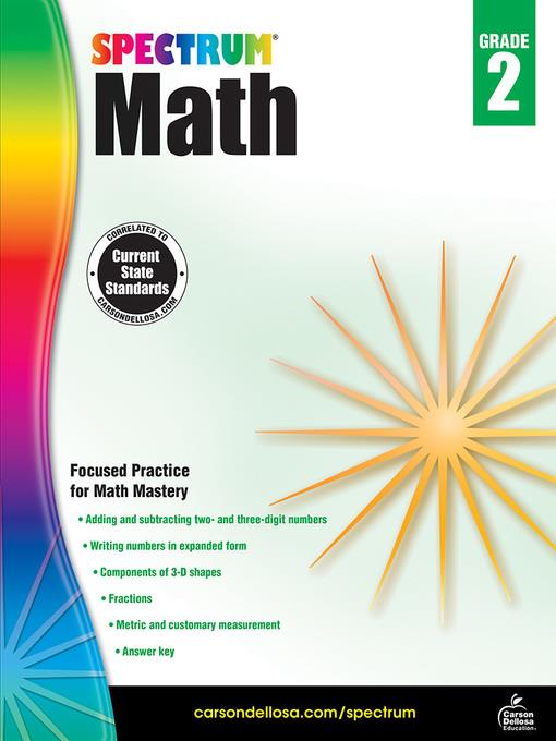 Spectrum Math Workbook, Grade 2