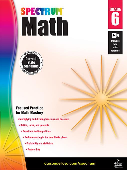 Spectrum Math Workbook, Grade 6