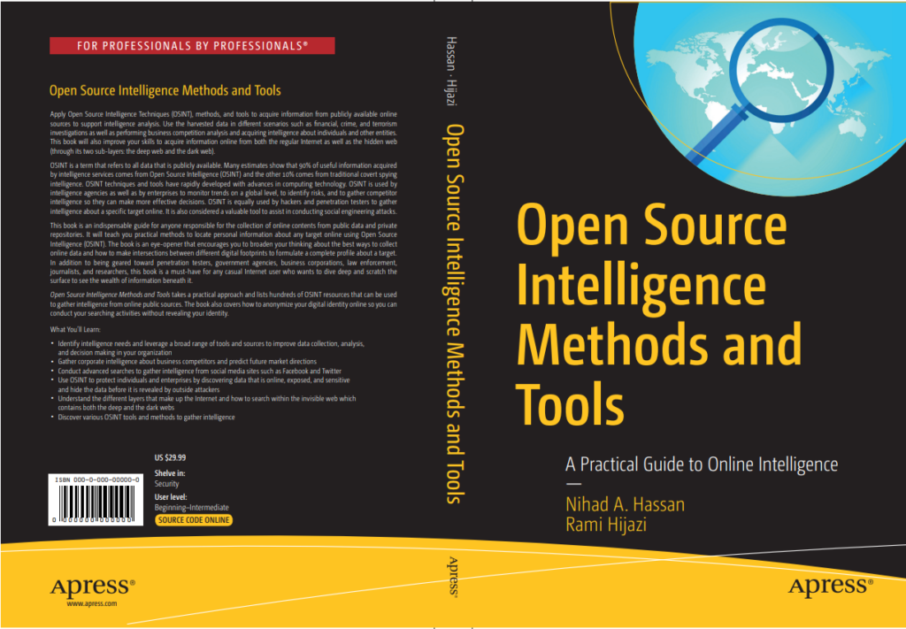 Open Source Intelligence Methods and Tools A Practical Guide to Online Intelligence