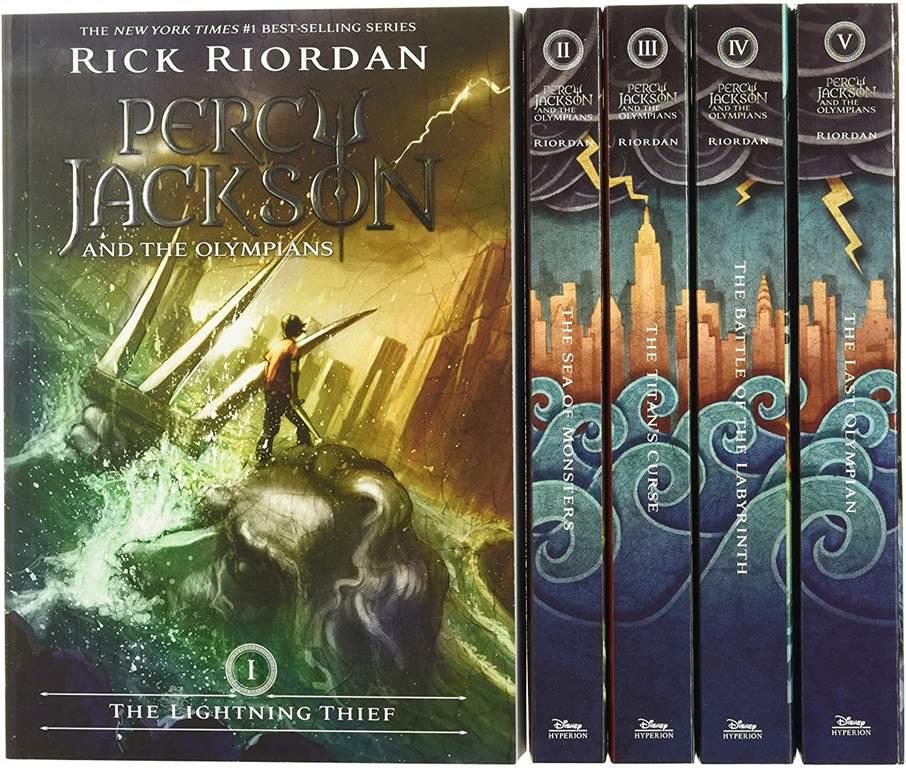 Percy Jackson and the Olympians 5 Book Paperback Boxed Set (new covers w/poster) (Percy Jackson &amp; the Olympians)