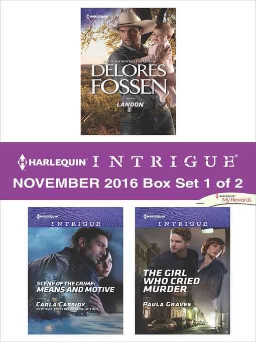 Harlequin Intrigue November 2016, Box Set 1 of 2