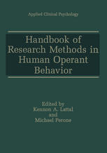 Handbook of Research Methods in Human Operant Behavior