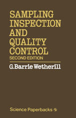 Sampling Inspection and Quality Control.