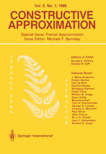 Constructive Approximation : Special Issue: Fractal Approximation.