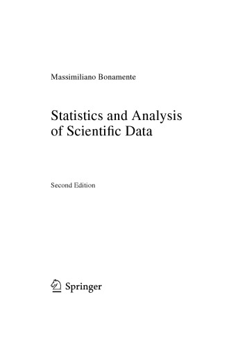 Statistics and Analysis of Scientific Data