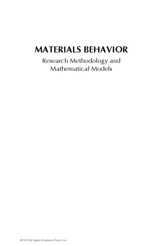 Materials behavior : research methodology and mathematical models