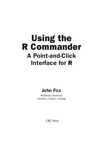 Using the R Commander