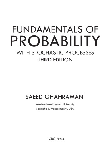 Fundamentals of probability, with stochastic processes