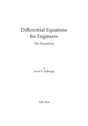 Differential Equations for Engineers