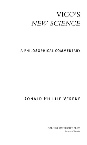 Vico's "New science" : a philosophical commentary