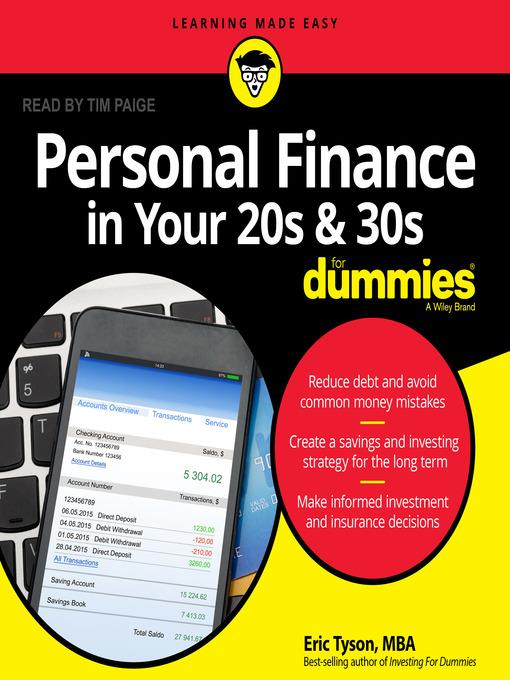 Personal Finance in Your 20s and 30s for Dummies