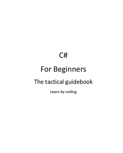 C# For Beginners