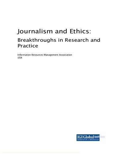 Journalism and Ethics