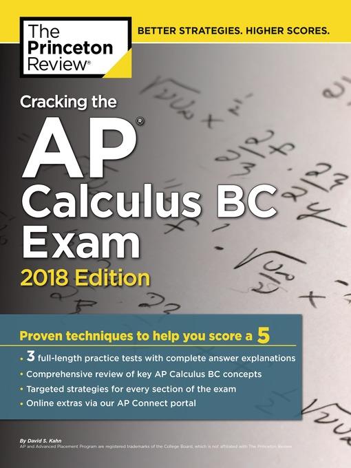 Cracking the AP Calculus BC Exam, 2018 Edition