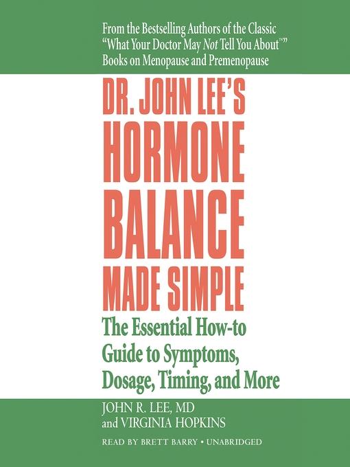 Dr. John Lee's Hormone Balance Made Simple