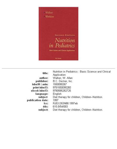 Nutrition In Pediatrics