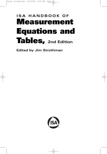 ISA Handbook of Measurement Equations and Tables, 2nd Edition