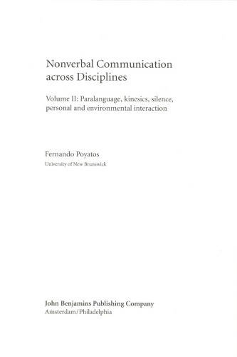 Nonverbal Communication Across Disciplines