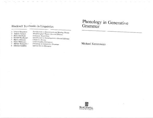 Phonology in Generative Grammar