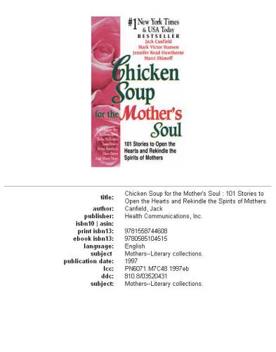 Chicken Soup for the Mother's Soul