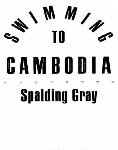 Swimming to Cambodia