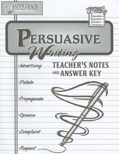 Persuasive Writing Teacher's Notes and Answer Key