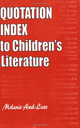 Quotation Index to Children's Literature