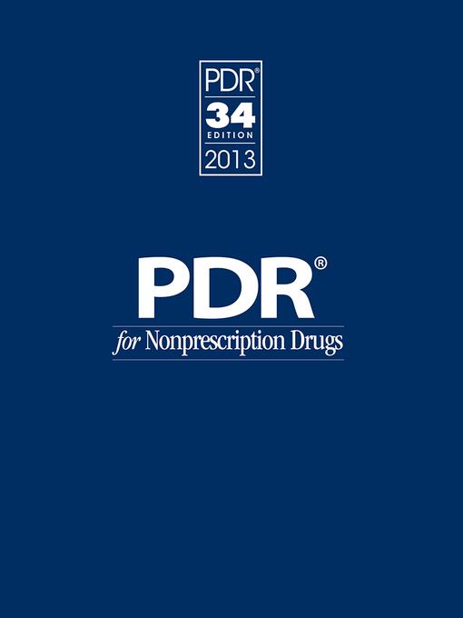 PDR for Nonprescription Drugs 2013